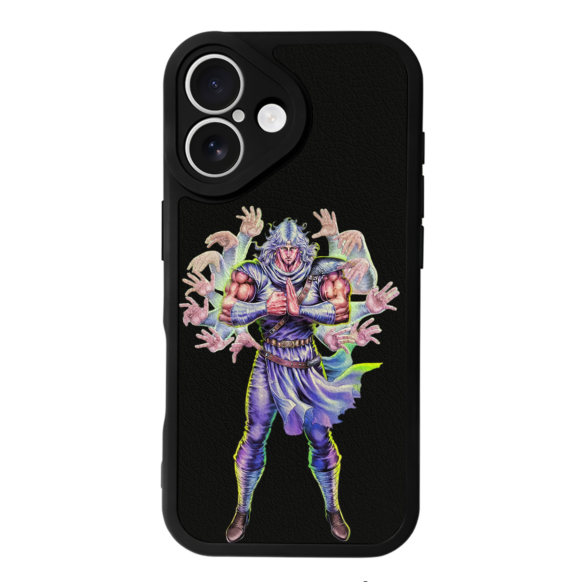 （画像用） 北斗の拳 Fist of the North Star 【iPhone 16シリーズ対応】シリコンスマホケース（レザー調） 材質：シリコン